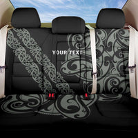 All Black Maori Tribal Tattoo Personalised Back Car Seat Cover Moss Green Polynesian Style - Polynesian Pride