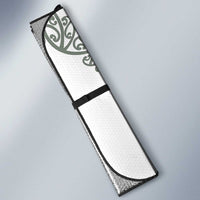 All White Maori Tribal Tattoo Personalised Auto Sun Shade Moss Green Polynesian Style - Polynesian Pride