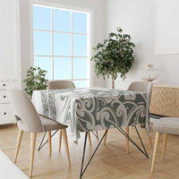 All White Maori Tribal Tattoo Personalised Tablecloth Moss Green Polynesian Style - Polynesian Pride