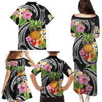 Hau'oli Makahiki Hou Family Matching Puletasi and Hawaiian Shirt Aloha Pineapple Tropical Vibe LT9 - Polynesian Pride