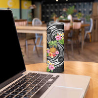 Hau'oli Makahiki Hou Skinny Tumbler Aloha Pineapple Tropical Vibe LT9 - Polynesian Pride