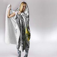 Personalised New Zealand Darts Hooded Blanket Kowhai Floral with Maori Tattoo LT9 - Polynesian Pride