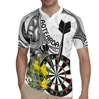 Personalised New Zealand Darts Rugby Jersey Kowhai Floral with Maori Tattoo LT9 - Polynesian Pride