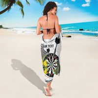Personalised New Zealand Darts Sarong Kowhai Floral with Maori Tattoo LT9 - Polynesian Pride