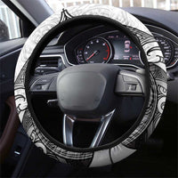 New Zealand Darts Steering Wheel Cover Kowhai Floral with Maori Tattoo LT9 - Polynesian Pride