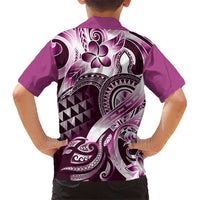 Aloha Pink Tribal Honu Tattoo Kid Hawaiian Shirt