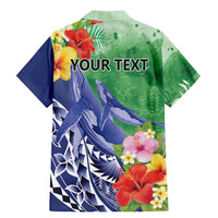 Personalised Pohnpei States Humpback Whale Family Matching Mermaid Dress and Hawaiian Shirt Polynesian Tropical Flowers LT9 - Polynesian Pride