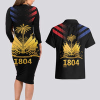 Haiti Independence Day Couples Matching Long Sleeve Bodycon Dress and Hawaiian Shirt The First Black Republic Since 1804 LT9 - Polynesian Pride