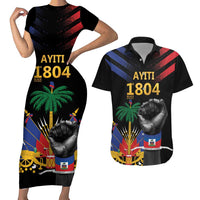 Haiti Independence Day Couples Matching Short Sleeve Bodycon Dress and Hawaiian Shirt The First Black Republic Since 1804 LT9 Blakc - Polynesian Pride