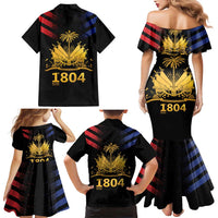 Haiti Independence Day Family Matching Mermaid Dress and Hawaiian Shirt The First Black Republic Since 1804 LT9 - Polynesian Pride