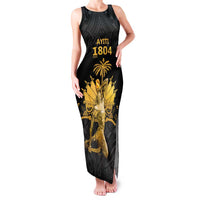 Haitian Negre Marron 1804 Family Matching Tank Maxi Dress and Hawaiian Shirt Black Polynesian Pattern LT9 Mom's Dress Black - Polynesian Pride