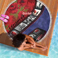 Personalised ANZAC Spirit 1915-2026 Filmstrip Tribute Beach Blanket Lest We Forget 25 April