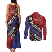 Personalised ANZAC Spirit 1915-2026 Filmstrip Tribute Couples Matching Tank Maxi Dress and Long Sleeve Button Shirt Lest We Forget 25 April LT9 - Polynesian Pride