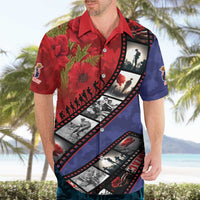Personalised ANZAC Spirit 1915-2026 Filmstrip Tribute Hawaiian Shirt Lest We Forget 25 April LT9 - Polynesian Pride
