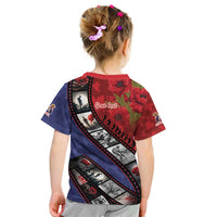 Personalised ANZAC Spirit 1915-2026 Filmstrip Tribute Kid T Shirt Lest We Forget 25 April LT9 - Polynesian Pride