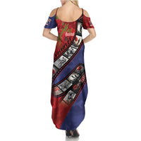 Personalised ANZAC Spirit 1915-2026 Filmstrip Tribute Summer Maxi Dress Lest We Forget 25 April LT9 - Polynesian Pride