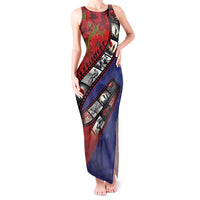 Personalised ANZAC Spirit 1915-2026 Filmstrip Tribute Tank Maxi Dress Lest We Forget 25 April LT9 Women Red - Polynesian Pride