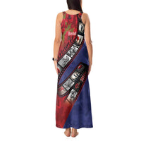 Personalised ANZAC Spirit 1915-2026 Filmstrip Tribute Tank Maxi Dress Lest We Forget 25 April LT9 - Polynesian Pride