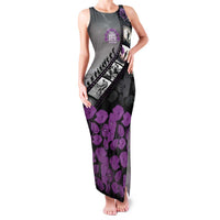Personalised Remembering ANZAC Lest We Forget Family Matching Tank Maxi Dress and Hawaiian Shirt Vintage Film Frame Memorial Purple Poppy LT9 Mom's Dress Purple - Polynesian Pride