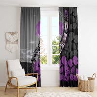 Personalised Remembering ANZAC Lest We Forget Window Curtain Vintage Film Frame Memorial Purple Poppy