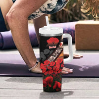 Personalised Remembering ANZAC Lest We Forget Tumbler With Handle Vintage Film Frame Memorial Red Poppy
