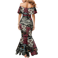 Personalized Japanese Kitsune Mask Family Matching Mermaid Dress and Hawaiian Shirt With Polynesian Arty Style LT9 - Polynesian Pride