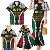 Halo Vanuatu Pride Family Matching Mermaid Dress and Hawaiian Shirt Vanuatuan Sand Drawing Pattern LT9 - Polynesian Pride