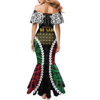 Halo Vanuatu Pride Family Matching Mermaid Dress and Hawaiian Shirt Vanuatuan Sand Drawing Pattern LT9 - Polynesian Pride