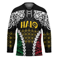 Halo Vanuatu Pride Hockey Jersey Vanuatuan Sand Drawing Pattern - Polynesian Pride
