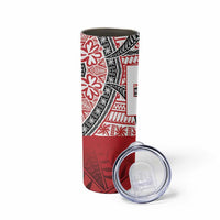 Malo e lelei Tonga Skinny Tumbler Ngatu Tokelau Feletoa Fata Traditional Polynesian Pattern LT9 - Polynesian Pride