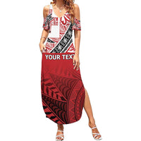 Malo e lelei Tonga Summer Maxi Dress Ngatu Tokelau Feletoa Fata Traditional Polynesian Pattern