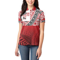 Malo e lelei Tonga Women Polo Shirt Ngatu Tokelau Feletoa Fata Traditional Polynesian Pattern LT9 - Polynesian Pride