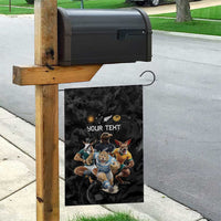 Custom Rugby Southern Hemisphere Garden Flag Argentina AUNZ South Africa Mascot Black LT9 - Polynesian Pride