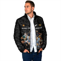 Custom Rugby Southern Hemisphere Padded Jacket Argentina AUNZ South Africa Mascot Black - Polynesian Pride