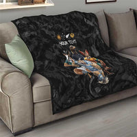 Custom Rugby Southern Hemisphere Quilt Argentina AUNZ South Africa Mascot Black - Polynesian Pride