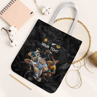 Custom Rugby Southern Hemisphere Tote Bag Argentina AUNZ South Africa Mascot Black LT9 White Strap One Size Black - Polynesian Pride