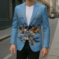 Custom Rugby Southern Hemisphere Blazer Argentina AUNZ South Africa Mascot Blue - Polynesian Pride