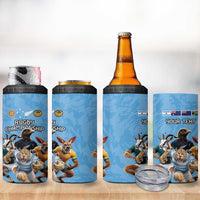 Custom Rugby Southern Hemisphere 4 in 1 Can Cooler Tumbler Argentina AUNZ South Africa Mascot Blue LT9 - Polynesian Pride