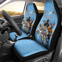 Custom Rugby Southern Hemisphere Car Seat Cover Argentina AUNZ South Africa Mascot Blue LT9 - Polynesian Pride