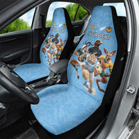 Custom Rugby Southern Hemisphere Car Seat Cover Argentina AUNZ South Africa Mascot Blue LT9 - Polynesian Pride