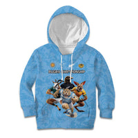 Custom Rugby Southern Hemisphere Kid Hoodie Argentina AUNZ South Africa Mascot Blue LT9 Hoodie Blue - Polynesian Pride