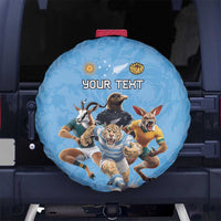 Custom Rugby Southern Hemisphere Spare Tire Cover Argentina AUNZ South Africa Mascot Blue LT9 No hole Blue - Polynesian Pride