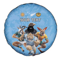 Custom Rugby Southern Hemisphere Spare Tire Cover Argentina AUNZ South Africa Mascot Blue LT9 - Polynesian Pride