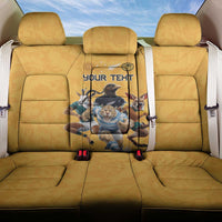 Custom Rugby Southern Hemisphere Back Car Seat Cover Argentina AUNZ South Africa Mascot Gold LT9 One Size Gold - Polynesian Pride