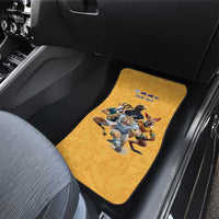 Custom Rugby Southern Hemisphere Car Mats Argentina AUNZ South Africa Mascot Gold LT9 - Polynesian Pride
