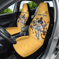 Custom Rugby Southern Hemisphere Car Seat Cover Argentina AUNZ South Africa Mascot Gold LT9 - Polynesian Pride