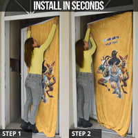 Custom Rugby Southern Hemisphere Door Cover Argentina AUNZ South Africa Mascot Gold LT9 - Polynesian Pride