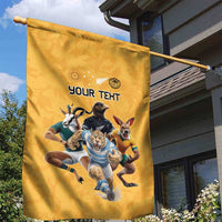 Custom Rugby Southern Hemisphere Garden Flag Argentina AUNZ South Africa Mascot Gold LT9 - Polynesian Pride