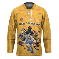 Custom Rugby Southern Hemisphere Hockey Jersey Argentina AUNZ South Africa Mascot Gold LT9 Unisex Gold - Polynesian Pride