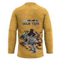 Custom Rugby Southern Hemisphere Hockey Jersey Argentina AUNZ South Africa Mascot Gold LT9 - Polynesian Pride
